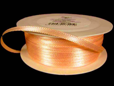 Wstążka 3mm atłas morela