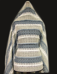 Koronka gipiurowa niebieska