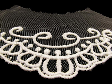 Koronka 8cm tiulowa biała