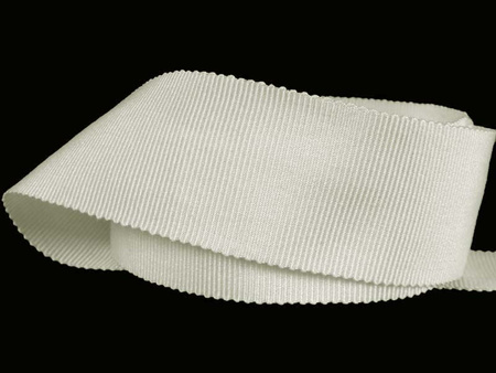 Taśma 35mm ryps bawełniana biała