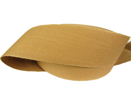 Taśma 35mm ryps bawełniana złoty beż