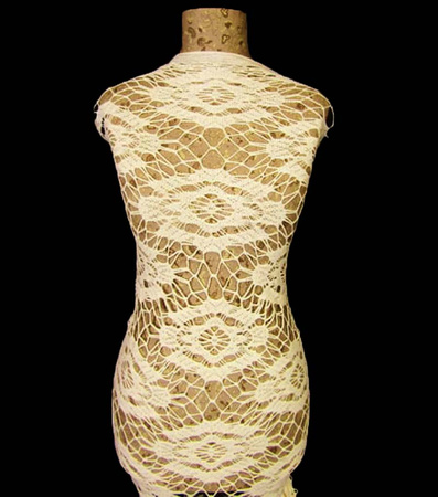 Koronka 120cm elastyczna ecru