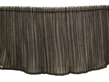 Taśma 11cm falbana PLISA czarna