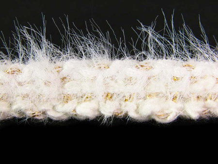 Taśma 12mm ozdobna "CHANEL" biała