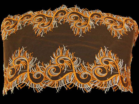 Wstawka 20cm tiulowa jasnopomarańczowa