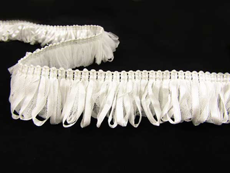 Taśma 4cm FRĘDZEL elastyczna atłas & tiul ivory