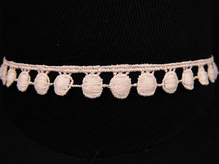 Taśma 1cm BĄBELEK poliester pudrowy róż