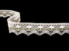 Koronka 5cm bawełniana biało-lniana