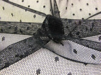 Tiul 150cm miękki KROPKA czarny