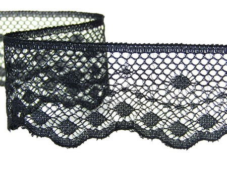 Koronka 4cm stabilna czarna