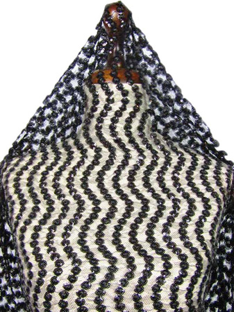 Koronka 140cm tiulowa z cekinem czarna