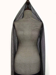 Tiul 155cm miękki ROMB czarny