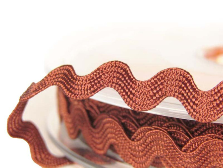 Taśma 9mm zygzak wiskoza rdza