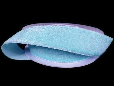 Aksamitka 25mm jasny turkus