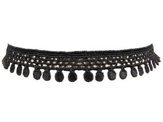 Taśma 1,6cm  BĄBELEK poliester czarne