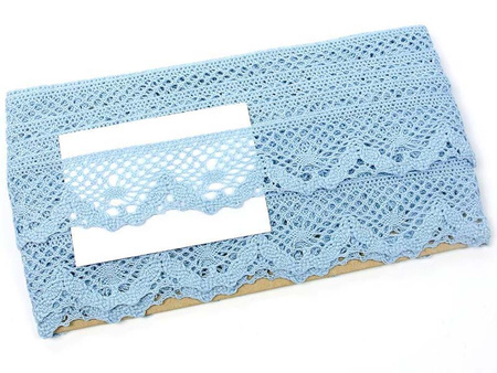 Koronka 4cm bawełniana błękitna