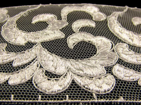 Wstawka 7cm tiulowa ivory