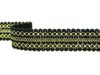 Taśma 1,8cm ozdobna czarno-złota