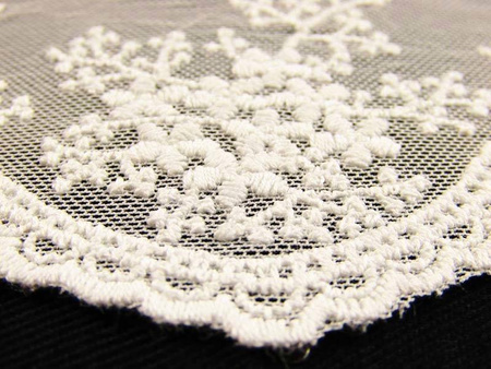 Koronka 7cm tiulowa bawełna ivory