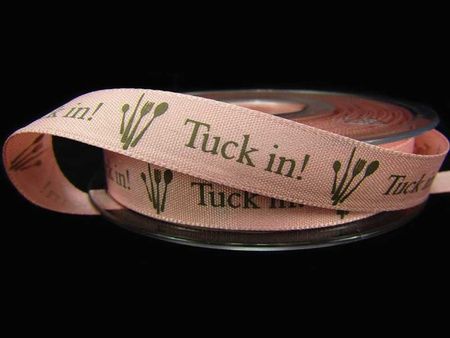 Wstążka 15mm tafta TUCK IN róż
