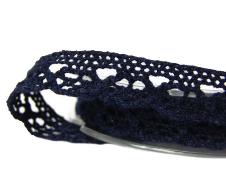 Koronka 1cm bawełniana granat