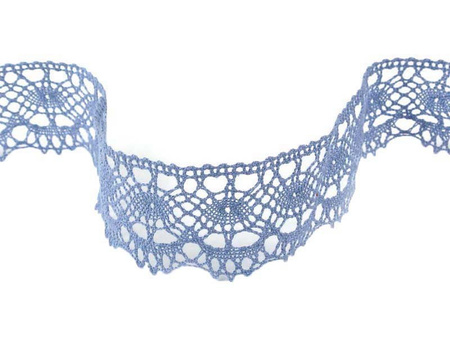 Koronka 5,1cm bawełniana niebieska