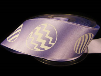 Wstążka 4cm atłas PISANKI fiolet