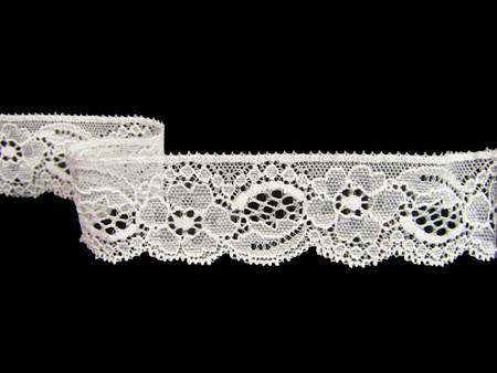 Koronka 3cm elastyczna biała