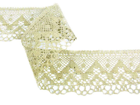 Koronka 7,5cm bawełniana len jasny