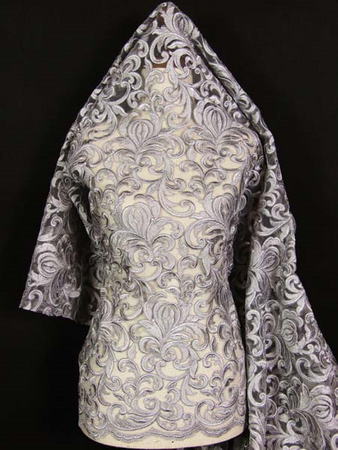 Koronka tiulowa popiel