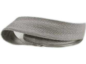 Taśma 20mm bawełniana popiel