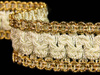 Taśma 2,5cm galonowa ivory-złota