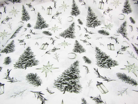Płótno bawełniane choinka popiel