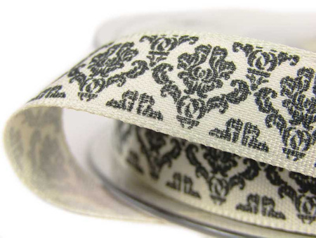 Wstążka 15mm tafta BAROQUE natural