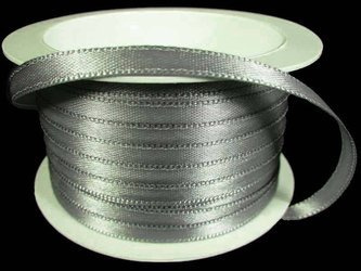 Wstążka 5mm atłas popiel stalowy