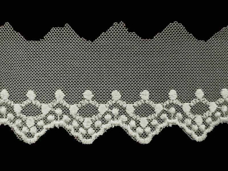 Koronka 5cm tiulowa popiel