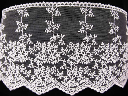 Koronka 16cm tiulowa biała