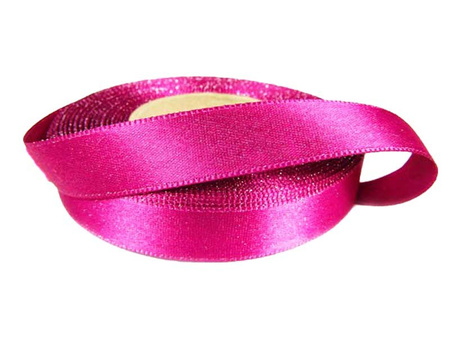 Wstążka 15mm atłas REXOR fuksja