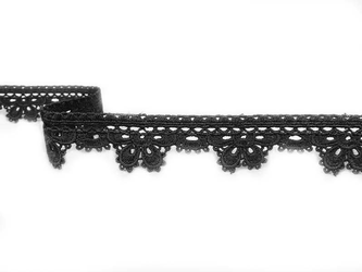 Koronka 3cm gipiurowa czarna