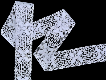 Wstawka 3,8cm bawełniana biała