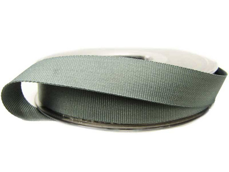 Taśma 15mm ryps poliestrowa popiel