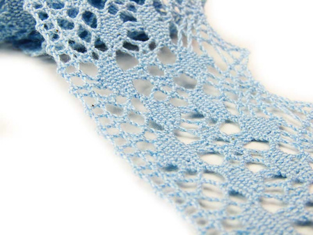 Koronka 4,8cm bawełniana błękitna