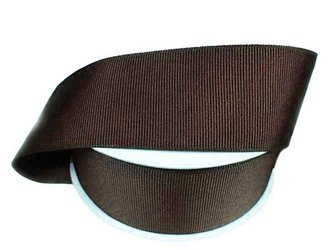 Taśma 38mm ryps poliestrowa brąz