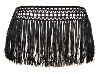 Taśma 20cm FRĘDZEL poliester czarna