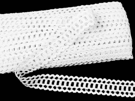 Wstawka 2,4cm bawełniana biała