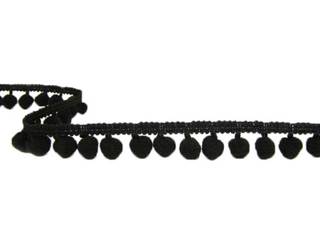 Taśma 1,8cm POMPONIK poliester czarna