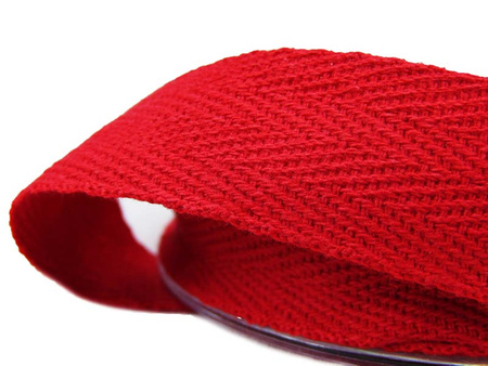 Taśma 20mm bawełniana czerwona