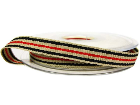 Taśma 10mm ryps lampas beż