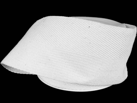 Taśma 50mm bawełniana jodełka biała