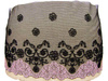 Koronka 18cm tiulowa czarno-różowa